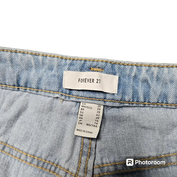 Forever 21 Denim Cuffed Belt Shorts - Picture 2 of 7